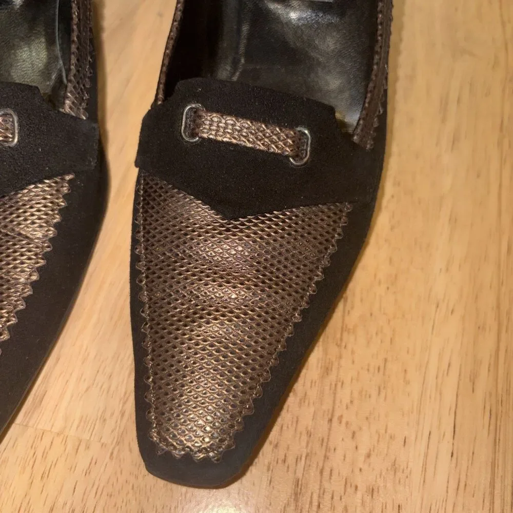Prevata Italian Shoes Size 8.5AA For Snake Skin New Without Tags Pumps Heels